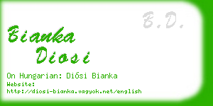 bianka diosi business card