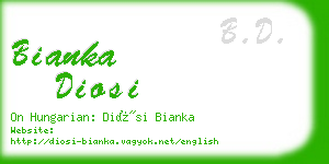 bianka diosi business card